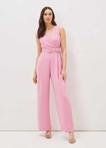 Phase Eight Lissia Wide Leg Jumpsuit Pink Australia | EZ8326790